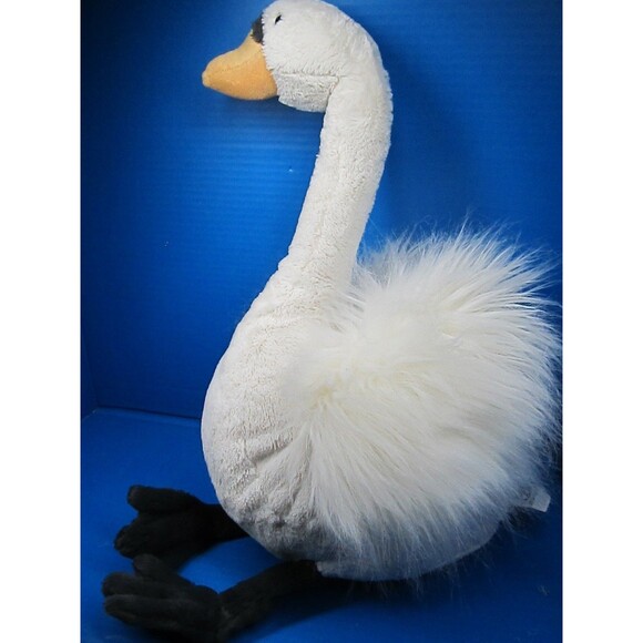 Jellycat PETITE Fuzzy White SOLANGE SWAN (Retired) 19” Plush Stuffed Animal - Picture 4 of 12